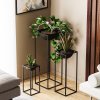 Set stojanů na květináče GED-019 na nožičkách, černé
