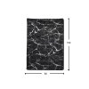 Koberec (80 x 150) MARBLE černý mramor