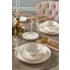 Porcelánová jídelní souprava (16 ks) bílá a zlatá