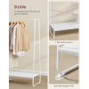 Kovový stojan na oděvy s policemi 5+1 bílý