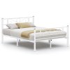 Rám postele kovový bílý 140 x 200 cm