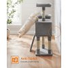 Škrabadlo pro kočky s úkrytem a dvěmi plošinami 115 cm, šedé 8