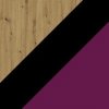 Dub artisan/černá;Fialová