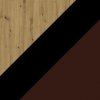 Dub artisan/černá;Tmavě hnědá