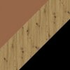 Hnědá;Dub artisan/černá