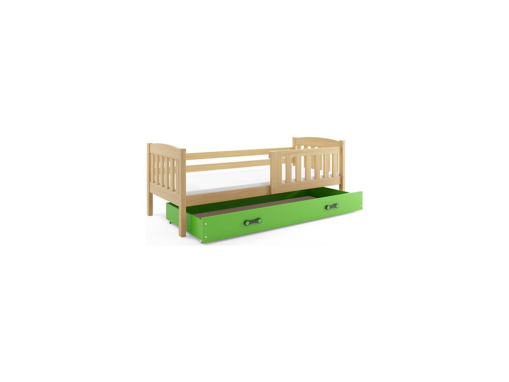 Dětská postel KUBUS s úložným prostorem 90x200 cm - borovice