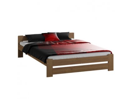Vyvýšená masivní postel Euro 120x200 cm včetně roštu