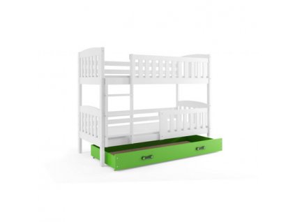 Dětská patrová postel KUBUS s úložným prostorem 80x190 cm - bílá