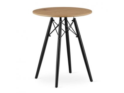 Jídelní stůl TODI 60 cm - černá/dub