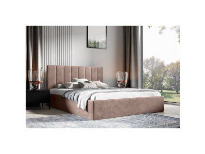 Postel LUCY 2 140x200 cm (Barevná varianta Hnědá)