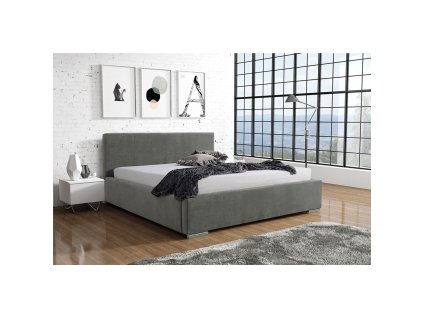 Postel ISLA 12 STANDARD 120x200 cm - stříbrné nohy (Barevná varianta Šedá)