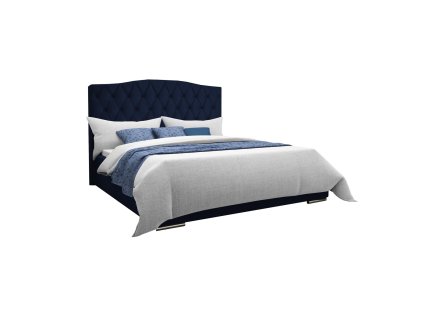 Postel STELLA 14 STANDARD 180x200 cm - stříbrné nohy (Barevná varianta Tmavě modrá)