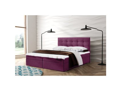 Postel 52 MISSISSIPPI 200x200 cm s úložným prostorem (Barevná varianta Fialová)