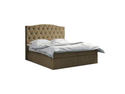 Postel 59 LIMA 120x200 cm s úložným prostorem (Barevná varianta Světle hnědá)