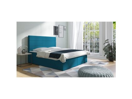 Postel 62 BAKU 200x200 cm s úložným prostorem (Barevná varianta Světle modrá)