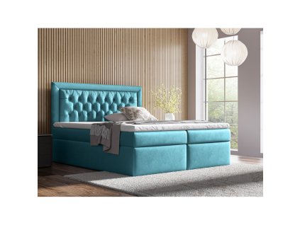 Postel 68 GITEGA 180x200 cm s úložným prostorem (Barevná varianta Modrá)