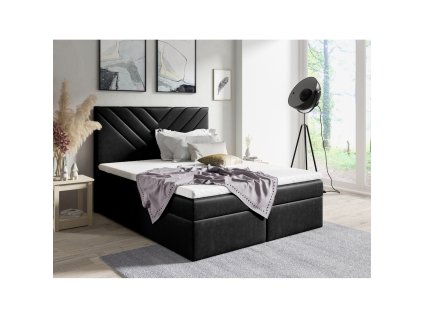 Postel 70 GARD 200x200 cm s úložným prostorem (Barevná varianta Černá)