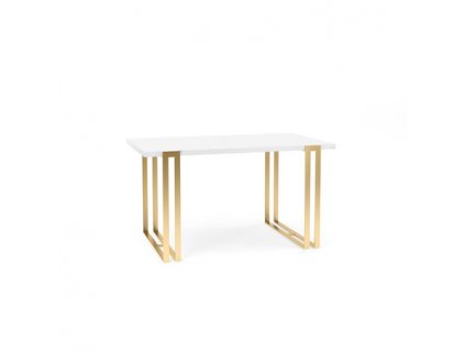 Jídelní stůl EWEN II 120 cm - bílá/zlatá