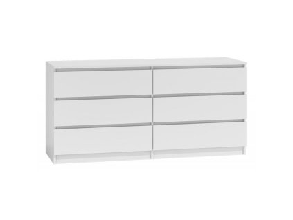 Komoda Malva 6 zásuvek 140 - bílá