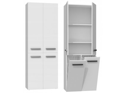 szafka lazienkowa nel dd 2k 60cm biel mat 4