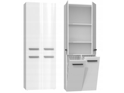 szafka lazienkowa nel dd 2k 60cm biel polysk