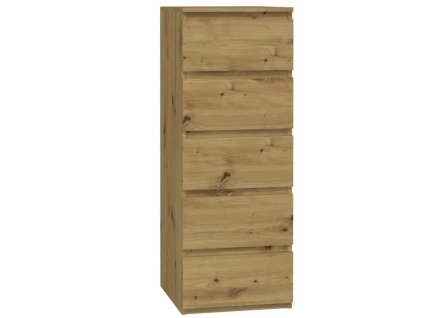 Komoda 5 šuplíků W5 - dub artisan