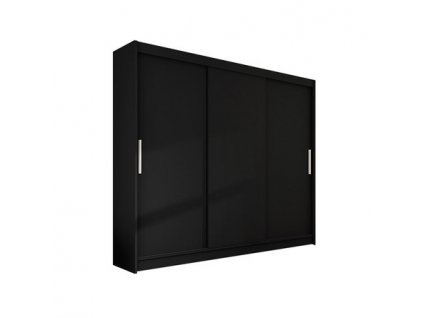 Velká šatní skříň ASTON II černá šířka 250 cm
