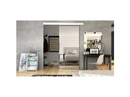 Posuvné Dveře RUBI II se zrcadlem (Barevná varianta Dub artisan)