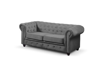 Pohovka Infinity Chesterfield II (Barevná varianta Tmavě šedá)