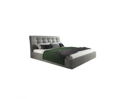 Čalouněná postel MALAGA šedá rozměr 160x200 cm