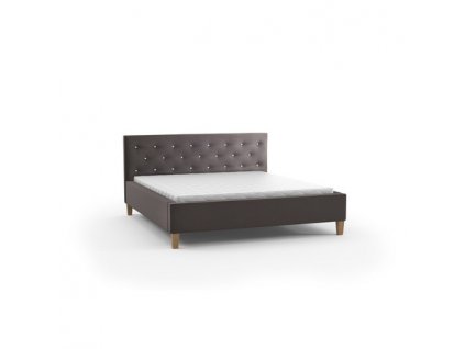 Čalouněná postel ŠIMON šedá rozměr 160x200 cm