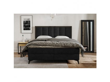 Čalouněná postel LOFT rozměr 160x200 cm - černá