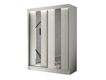 Kvalitní Šatní Skříň Luke 120 cm (Barevná varianta skříně Dub craft, Barevná varianta skla Černá)