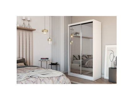 Kvalitní Šatní Skříň Debora 120 cm (Barevná varianta Bílá)