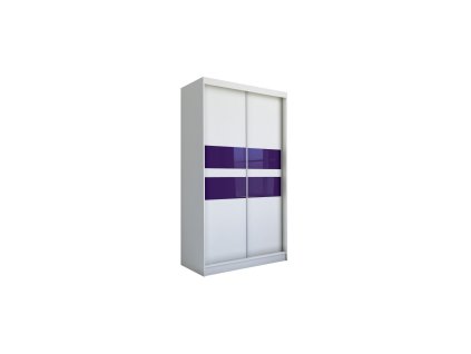 Kvalitní Šatní Skříň Finezja 150 cm (Barevná varianta Bílá/fialová)