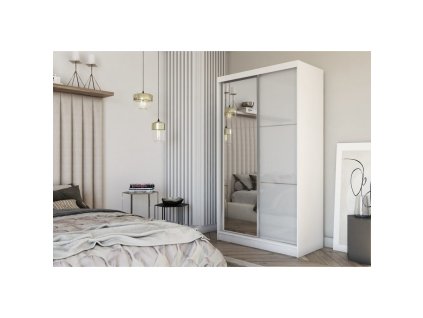 Kvalitní Šatní Skříň Viviana 150 cm (Barevná varianta Bílá)