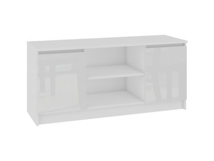 szafka rtv k120 2d 1p bialy akryl wysoki polysk