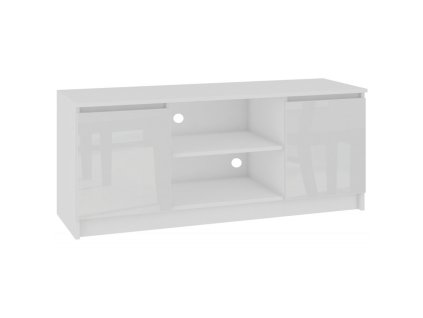 szafka rtv k 140cm 2d 1p bialy akryl wysoki polysk