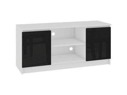 szafka rtv k120 2d 1p czarny akryl wysoki polysk 2