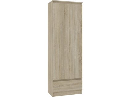 regal biurowy szafa r 60cm clp 1 szuflada 2 drzwi dab sonoma