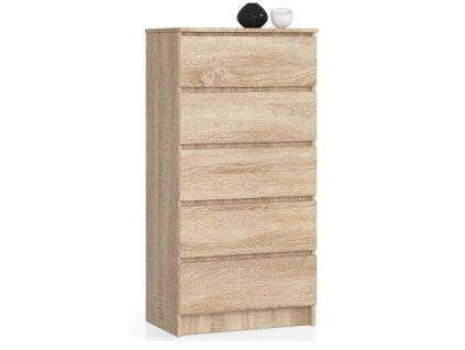 komoda k60 5 szuflad dab sonoma