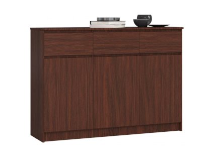 komoda k 140cm 3 drzwi 3 szuflady wenge