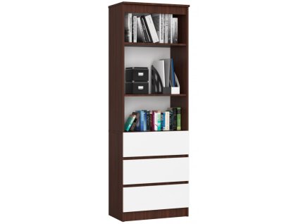 regal biurowy r 60cm clp 3 szuflady 2 polki wenge biala