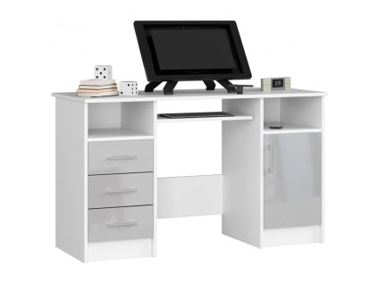 biurko ana biale metalik polysk