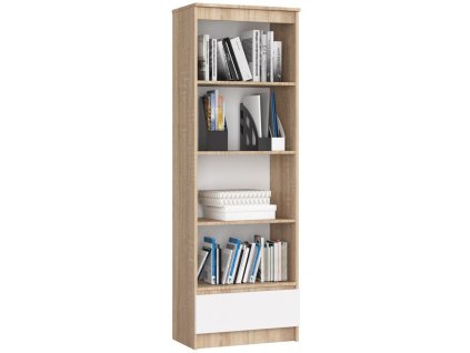 regal r 60cm clp 1 szuflada 4 polki dab sonoma bialy