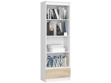 regal r 60cm clp 1 szuflada 4 polki bialy sonoma