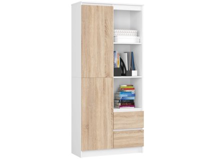 regal biurowy r 80cm clp r11 bialy sonoma 20250217 144936