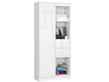 regal biurowy r 80cm clp r15 bialy bialy polysk
