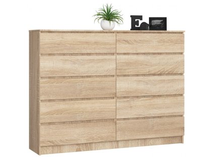 komoda do salonu 160 cm dab artisan grafit szary 6 szuflad