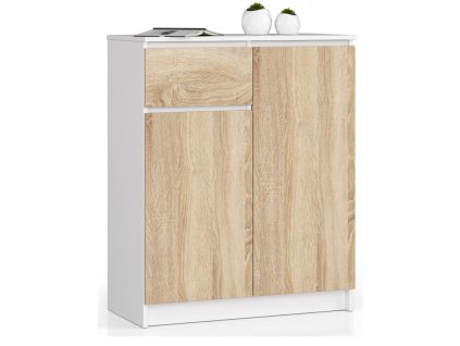 komoda k80 2 drzwi 1 szuflada biala sonoma
